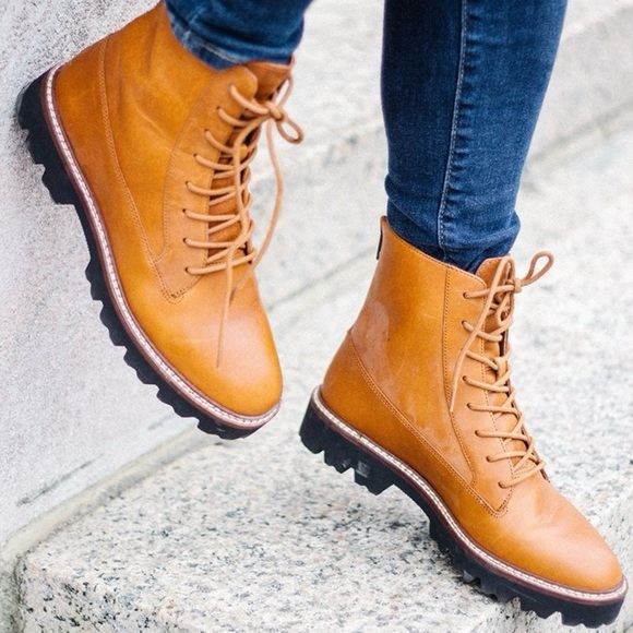 Madewell The Citywalk Lugsole Lace-Up Boot, English Saddle - Picture 3 of 12